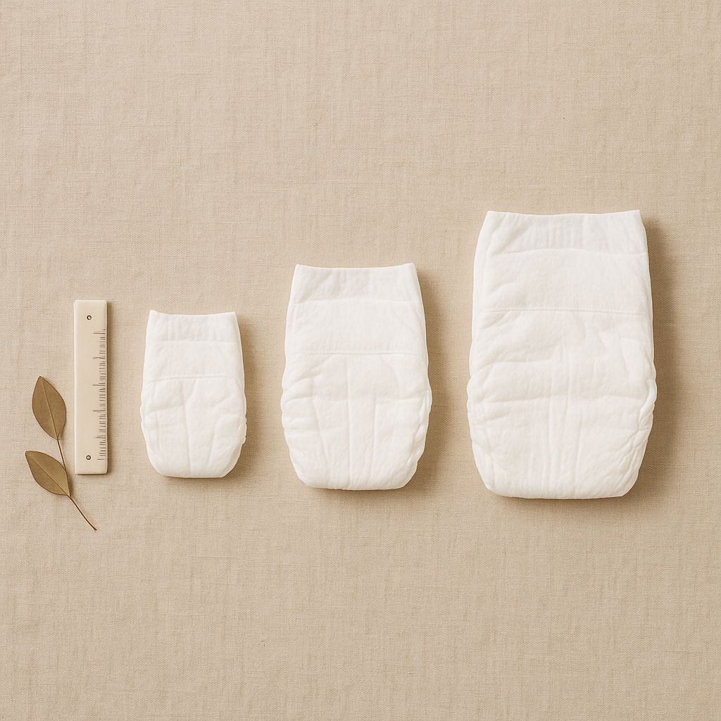 couches bébé prématuré - le lecteur comprend visuellement la progression des tailles de couches prématuré, du plus petit au plus grand, facilitant le choix selon le poids du bébé